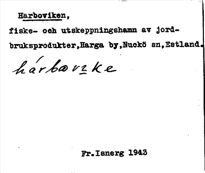 Bild på arkivkortet för arkivposten Harboviken