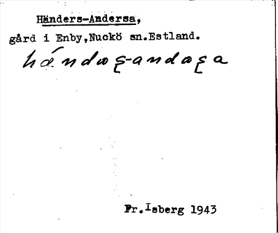 Bild på arkivkortet för arkivposten Händers-Andersa