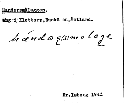 Bild på arkivkortet för arkivposten Händersmålaggen
