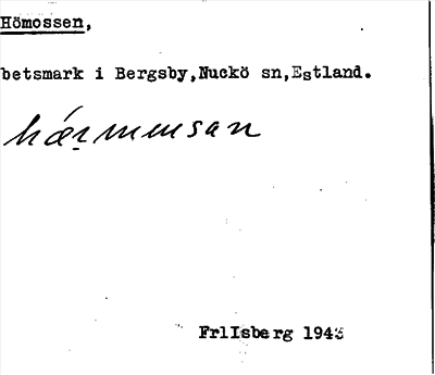 Bild på arkivkortet för arkivposten Hömossen