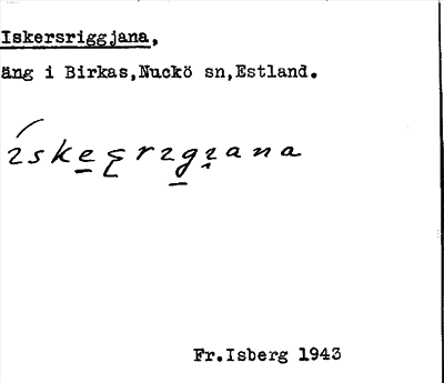 Bild på arkivkortet för arkivposten Iskersriggjana