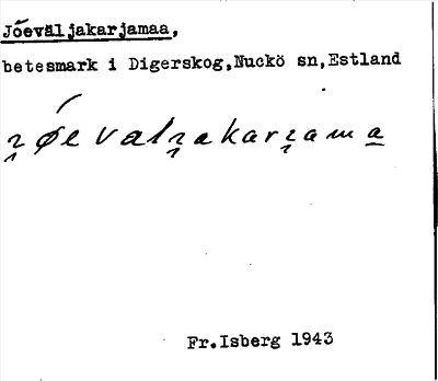 Bild på arkivkortet för arkivposten Jõeväljakarjamaa