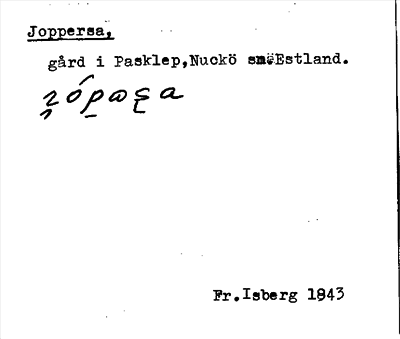 Bild på arkivkortet för arkivposten Joppersa