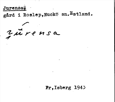 Bild på arkivkortet för arkivposten Jurensa