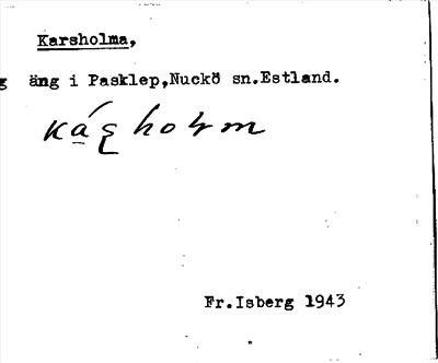 Bild på arkivkortet för arkivposten Karsholma