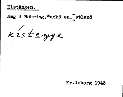 Bild på arkivkortet för arkivposten Kistängen