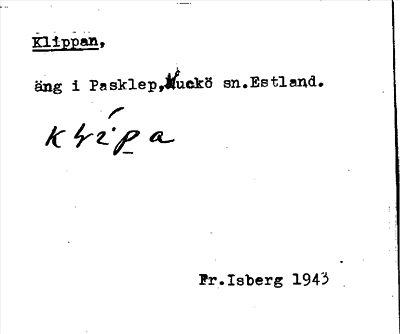 Bild på arkivkortet för arkivposten Klippan