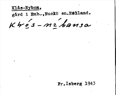 Bild på arkivkortet för arkivposten Klås-Nybon