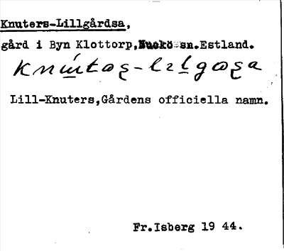Bild på arkivkortet för arkivposten Knuters-Lillgårdsa