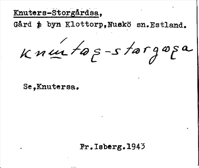 Bild på arkivkortet för arkivposten Knuters-Storgårdsa