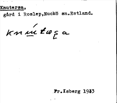 Bild på arkivkortet för arkivposten Knutersa