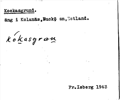 Bild på arkivkortet för arkivposten Kockasgrund