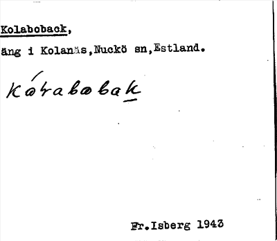 Bild på arkivkortet för arkivposten Kolaboback