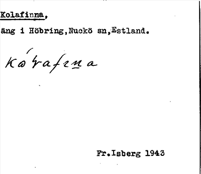 Bild på arkivkortet för arkivposten Kolafinna