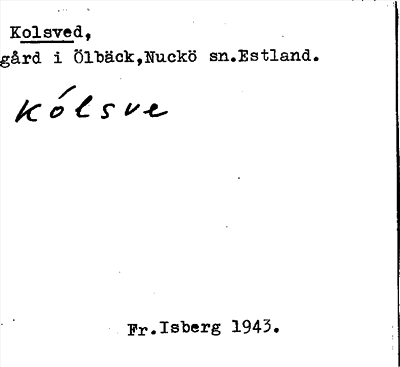 Bild på arkivkortet för arkivposten Kolsved