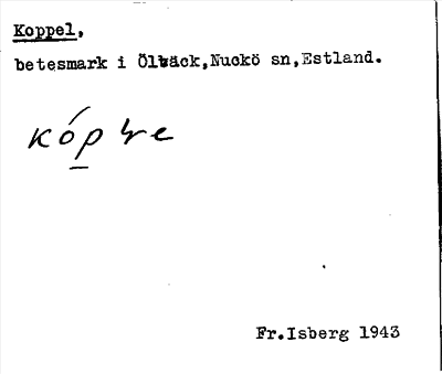 Bild på arkivkortet för arkivposten Koppel