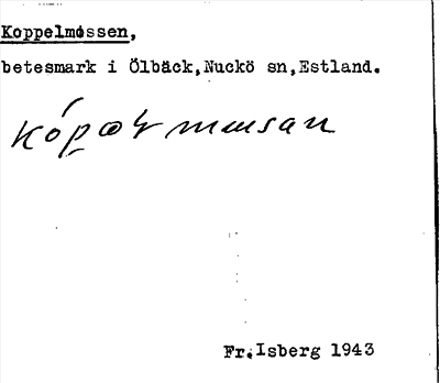 Bild på arkivkortet för arkivposten Koppelmossen