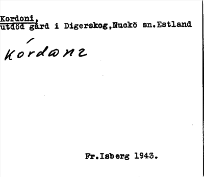 Bild på arkivkortet för arkivposten Kordoni