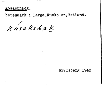 Bild på arkivkortet för arkivposten Kosackback