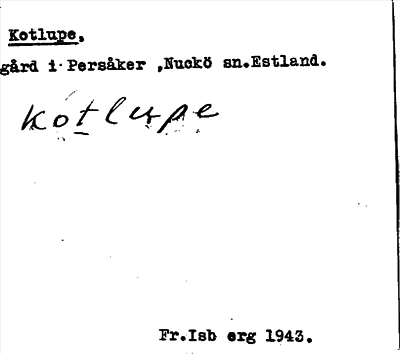 Bild på arkivkortet för arkivposten Kotlupe