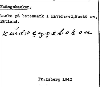 Bild på arkivkortet för arkivposten Koängsbacken