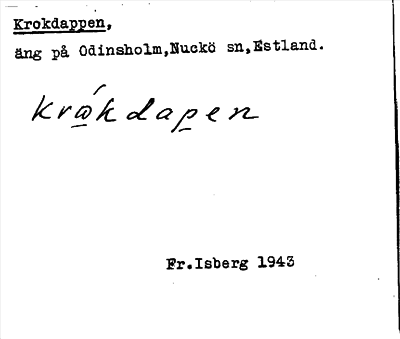 Bild på arkivkortet för arkivposten Krokdappen