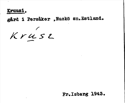 Bild på arkivkortet för arkivposten Kruusi