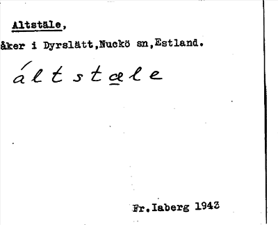 Bild på arkivkortet för arkivposten Altställe
