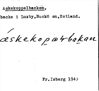 Bild på arkivkortet för arkivposten Askekoppelbacken