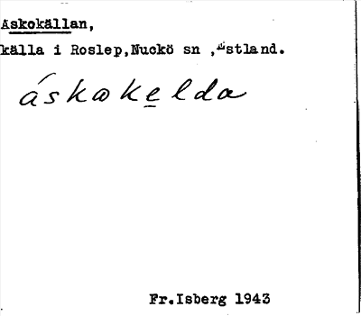 Bild på arkivkortet för arkivposten Askokällan