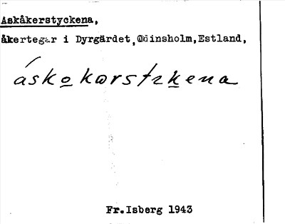 Bild på arkivkortet för arkivposten Askåkerstyckena