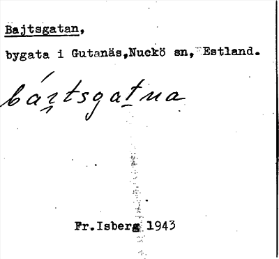 Bild på arkivkortet för arkivposten Bajtsgatan