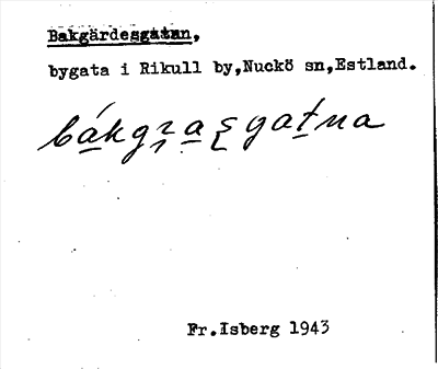 Bild på arkivkortet för arkivposten Bakgärdesgatan