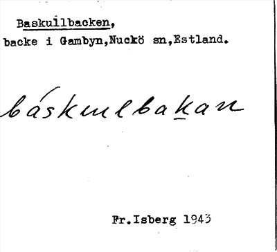 Bild på arkivkortet för arkivposten Baskullbacken