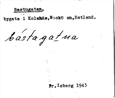 Bild på arkivkortet för arkivposten Bastugatan