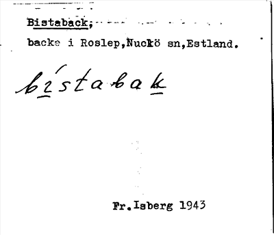Bild på arkivkortet för arkivposten Bistaback