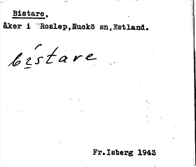 Bild på arkivkortet för arkivposten Bistare