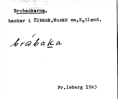 Bild på arkivkortet för arkivposten Brobackarna