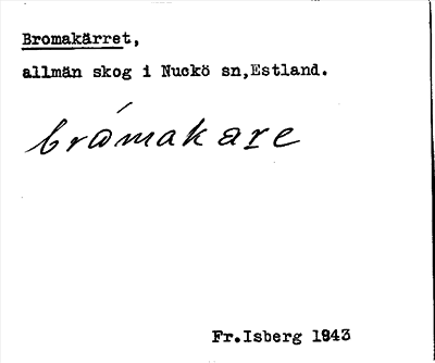Bild på arkivkortet för arkivposten Bromakärret