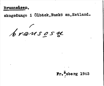 Bild på arkivkortet för arkivposten Brunnsåsen