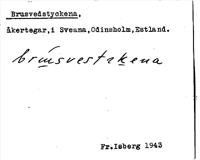 Bild på arkivkortet för arkivposten Brusvedstyckena