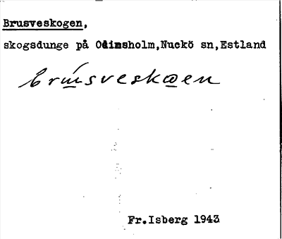 Bild på arkivkortet för arkivposten Brusveskogen