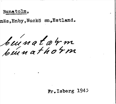 Bild på arkivkortet för arkivposten Bunatolm