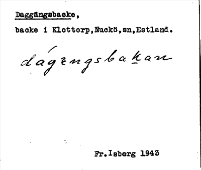 Bild på arkivkortet för arkivposten Daggängsbacke