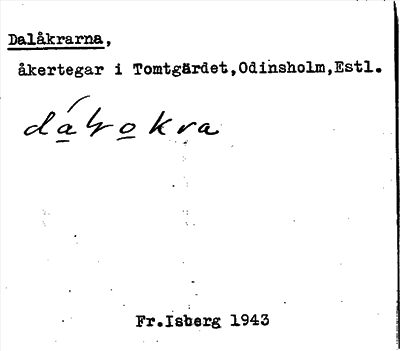 Bild på arkivkortet för arkivposten Dalåkrarna