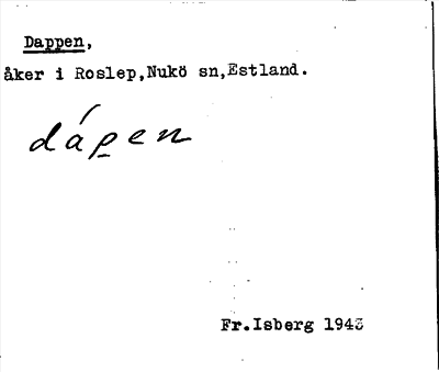 Bild på arkivkortet för arkivposten Dappen