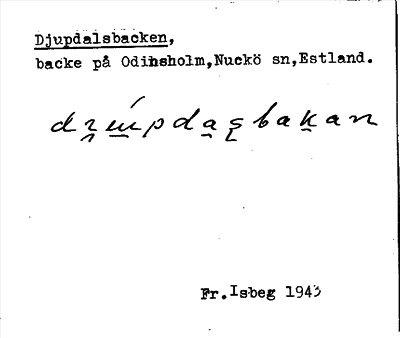 Bild på arkivkortet för arkivposten Djupdalsbacken