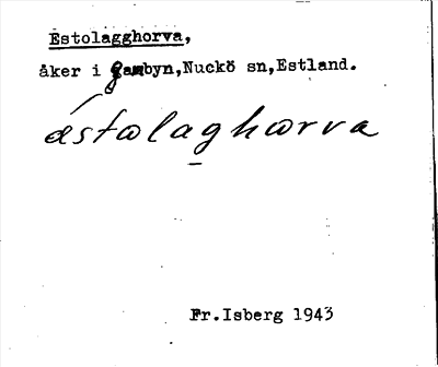 Bild på arkivkortet för arkivposten Estolagghorva