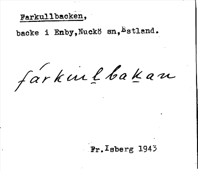 Bild på arkivkortet för arkivposten Farkullbacken