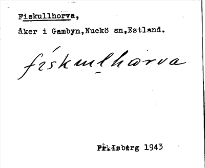 Bild på arkivkortet för arkivposten Fiskullhorva